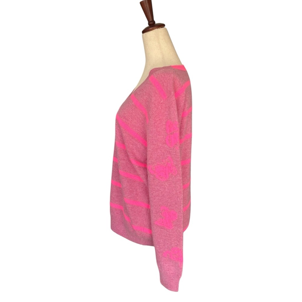 Label+Thread Meadow Stripe Butterfly Vee Cashmere… - image 7